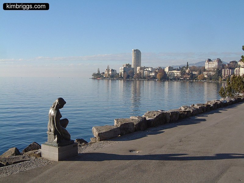 The Lady of the Lake statue in Montreux.