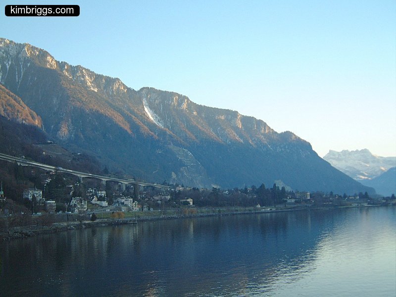 Lake Geneva and Swiss Alps.