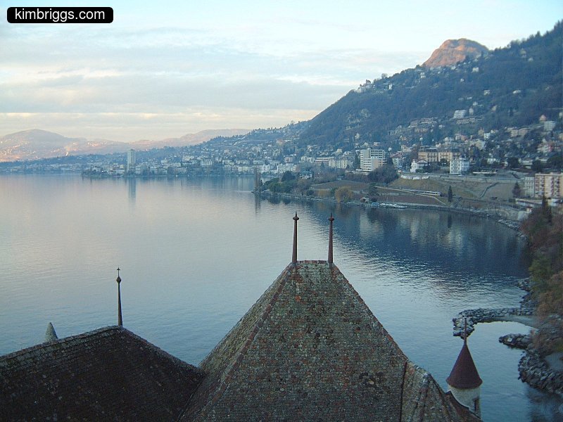 View of Montreux from Chillon Castle.