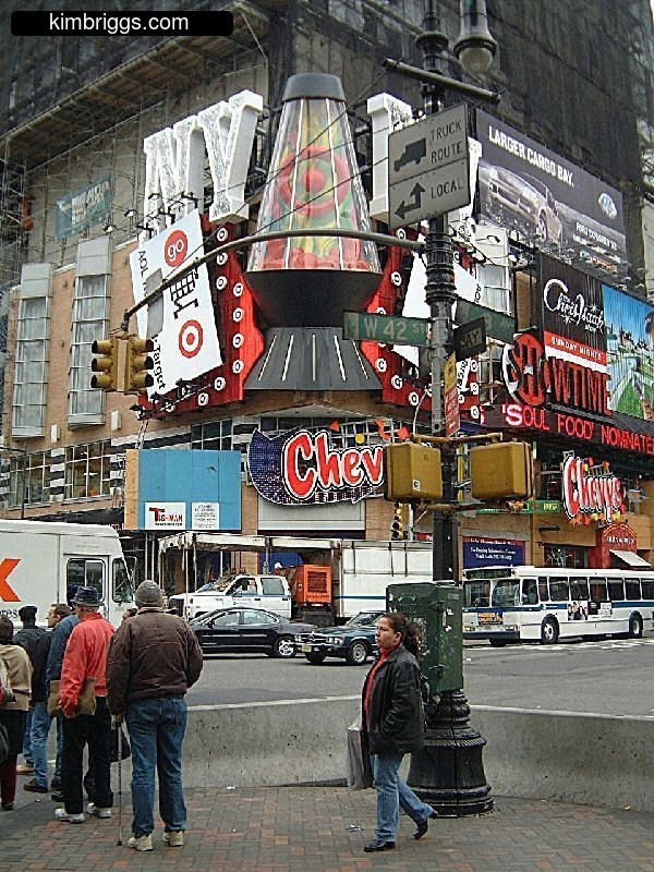 New York City Times Square-type advertisements.