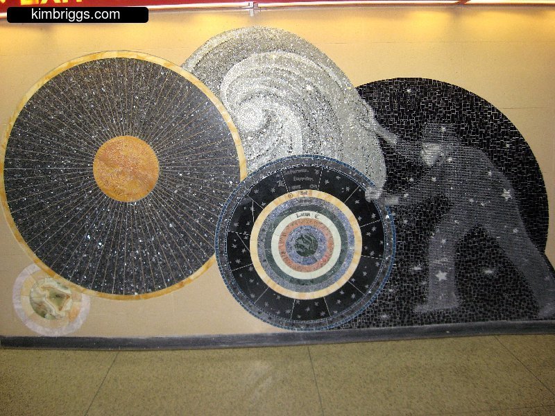 New York City subway constellation art.