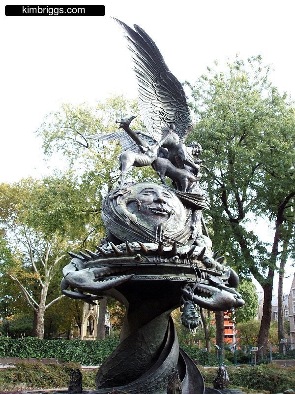 Peace Fountain. Located next to the Cathedral of St. John the Divine.