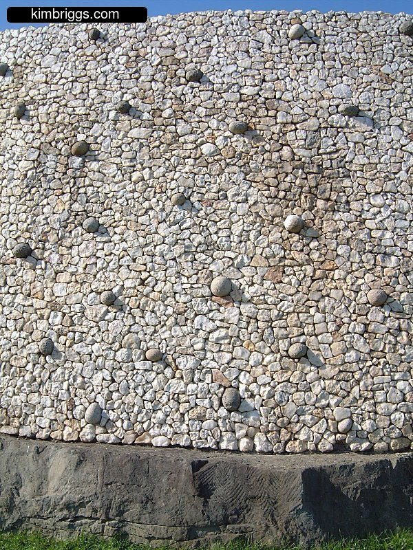 Exterior wall of Newgrange structure.