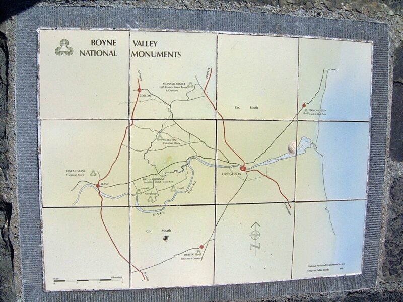 Map of Newgrange site in Ireland.