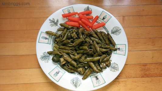 pesto on