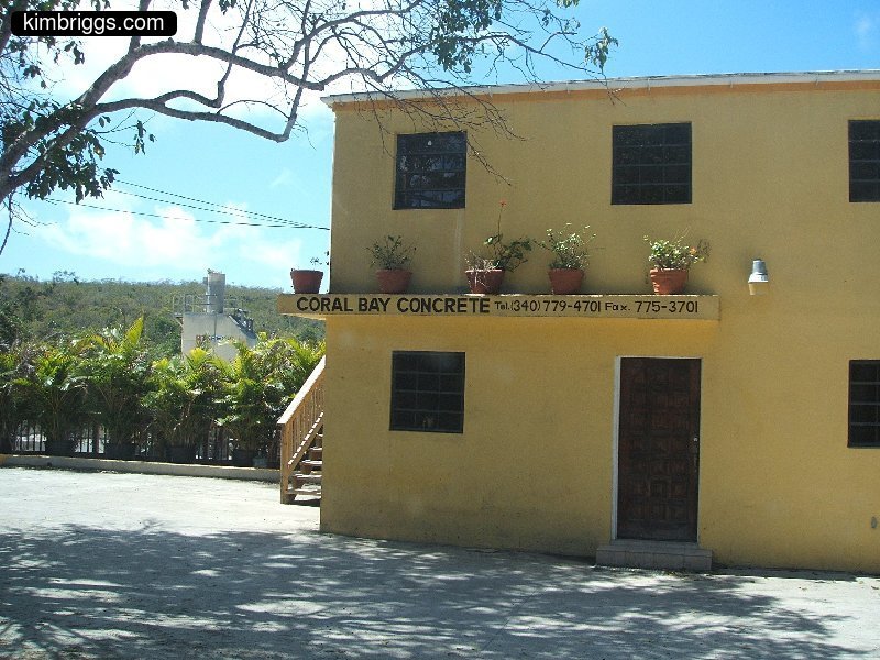 Coral Bay Concrete building, St. John USVI.