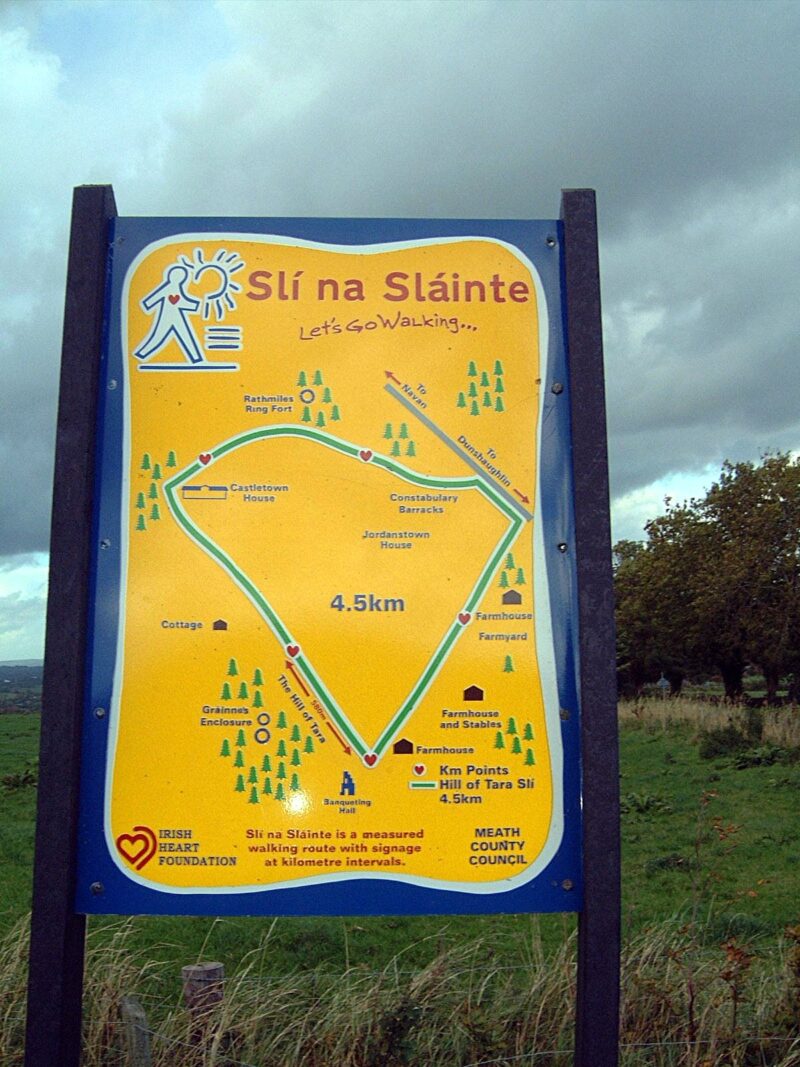 Map of walking trail at Tara Hill.