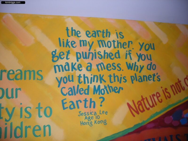 Child's quote on the earth.